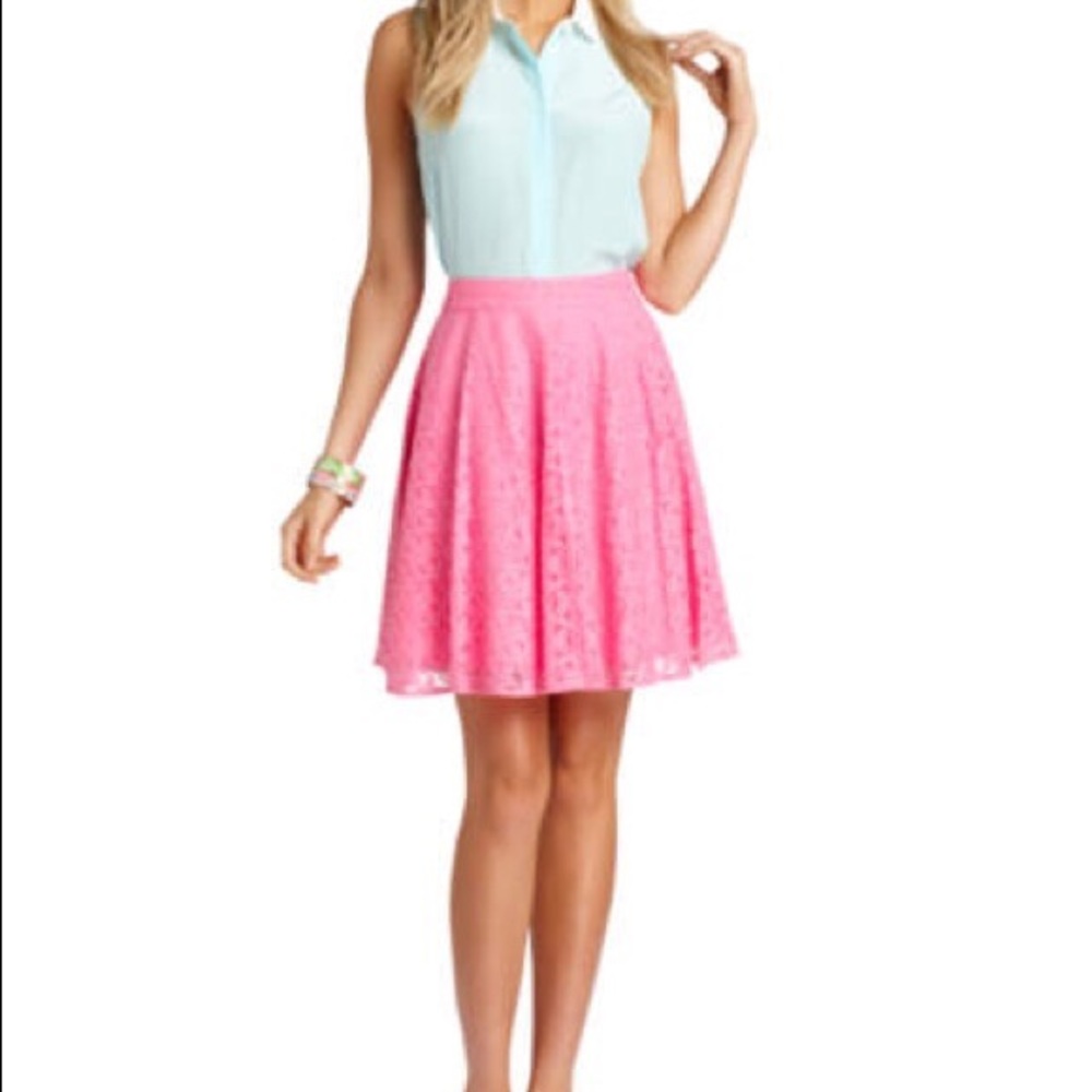 Lilly Pulitzer Fiesta Pink Meadow Skirt NWT